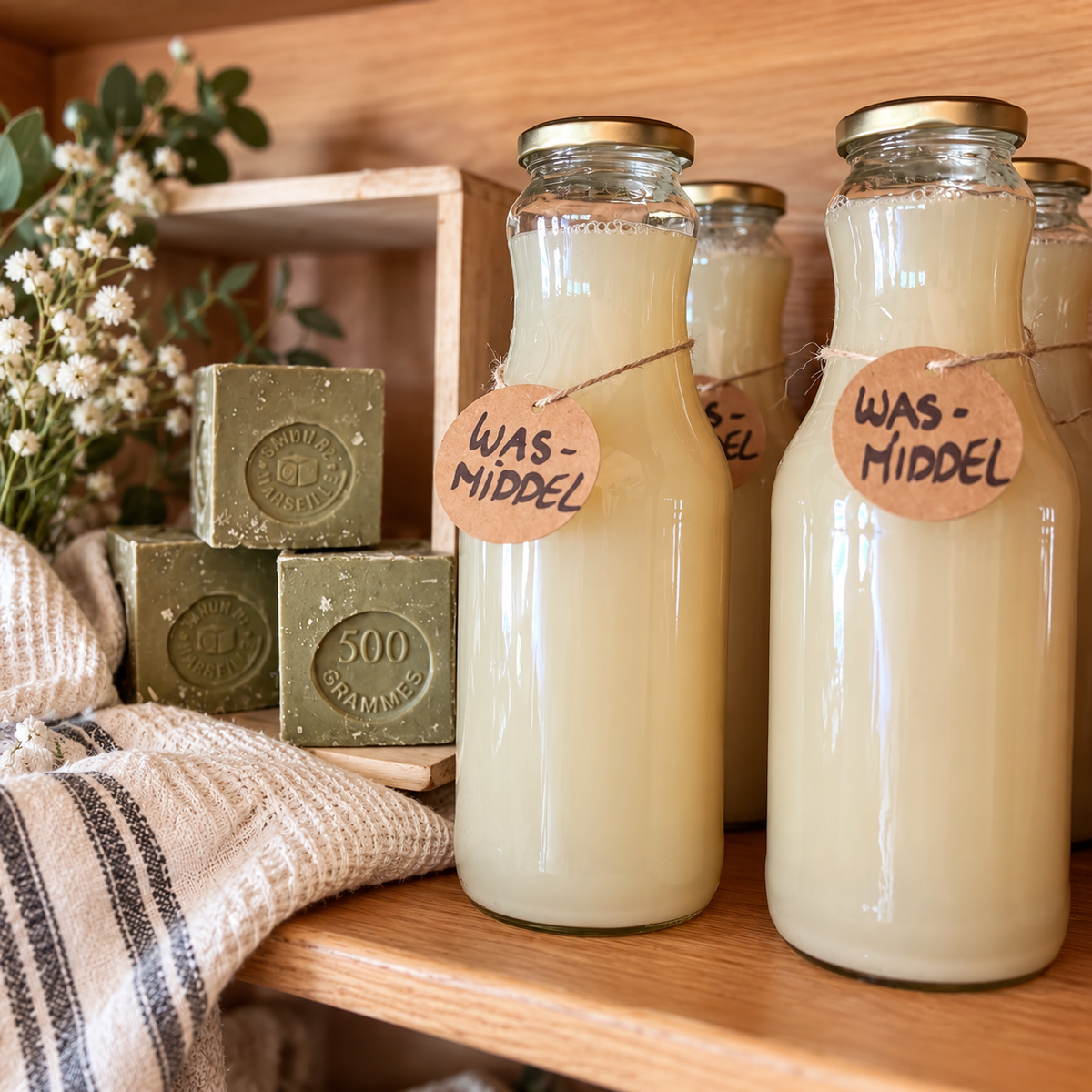 Huisgemaakt wasmiddel – Vers Linnen | 750 ml