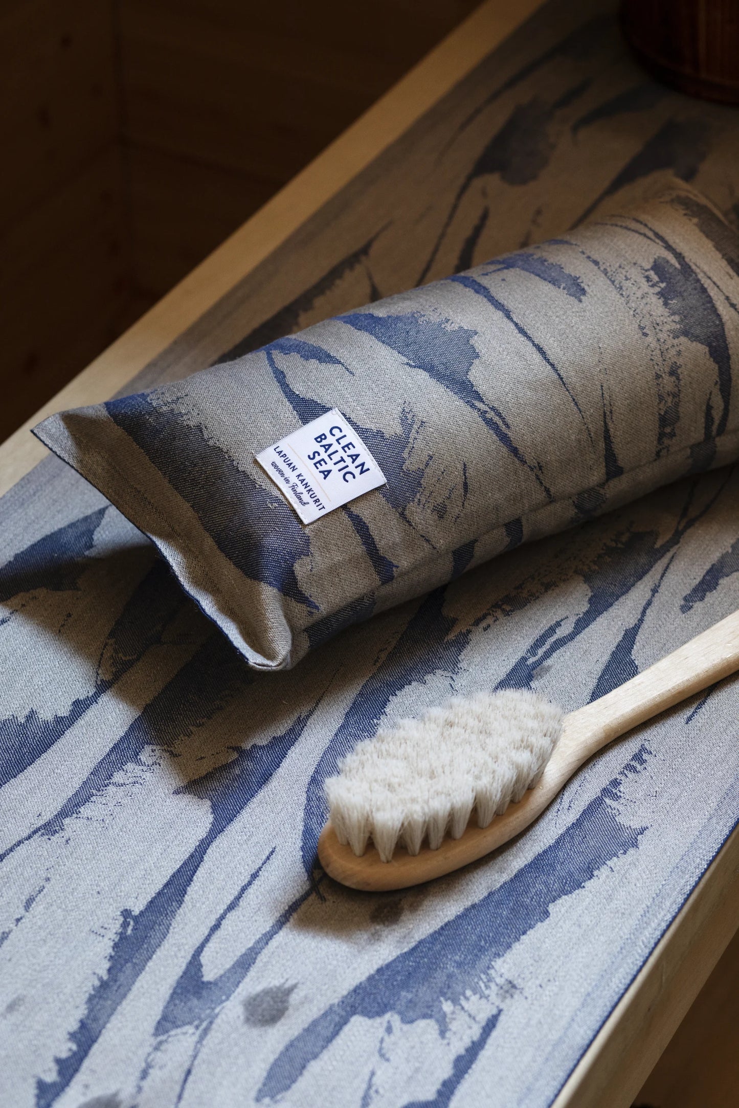 Aallokko sauna kussen - Blauw