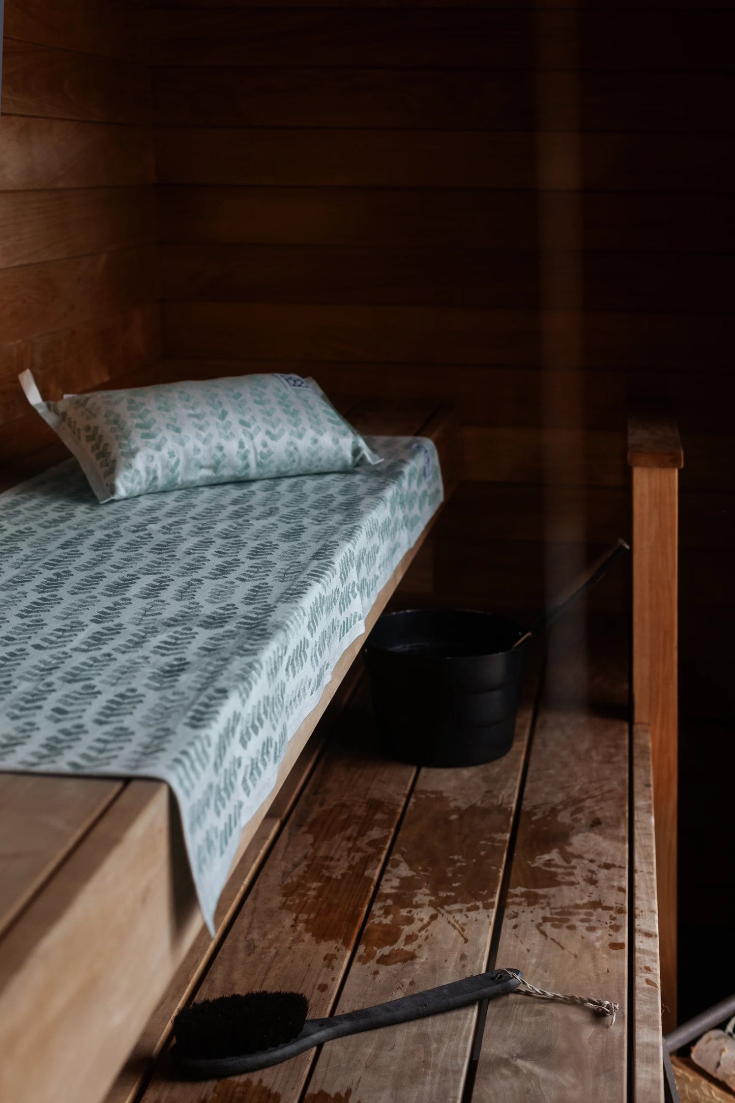 RUUSU X HVITTRÄSK sauna kussen - Aspen Groen