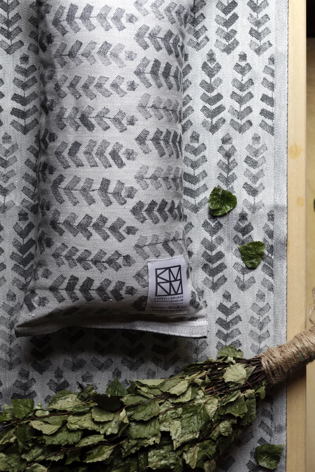 RUUSU X HVITTRÄSK sauna kussen - Aspen Groen