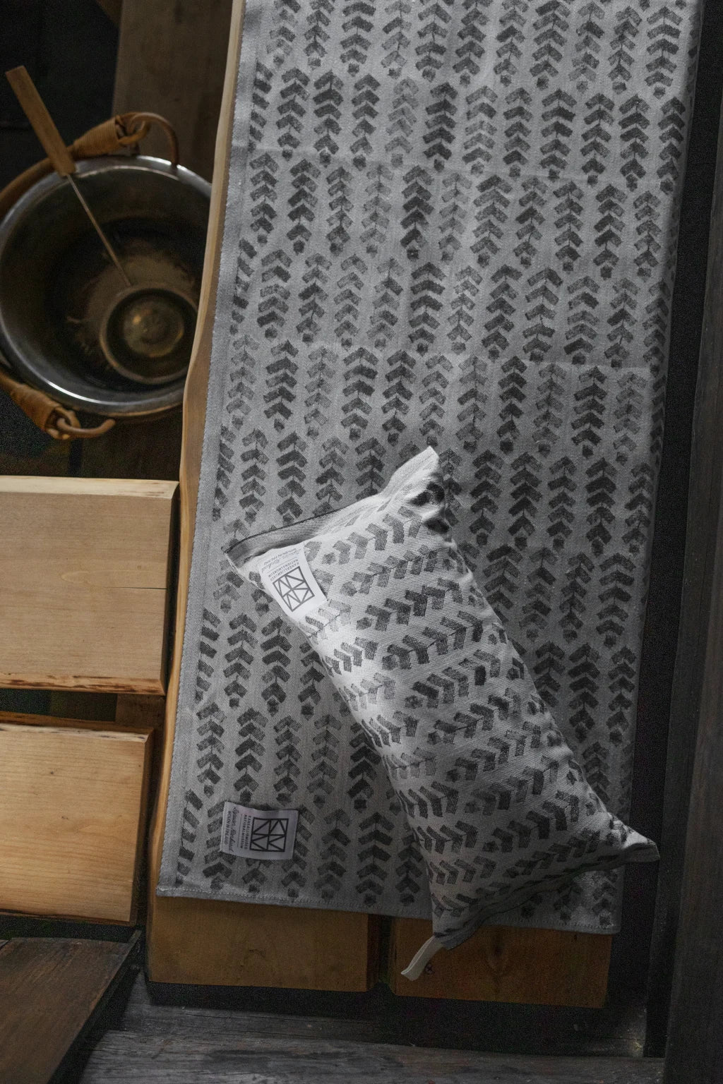 RUUSU X HVITTRÄSK sauna kussen - Aspen Groen